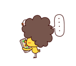 A Chick With Naturally Curly Hair sticker #4929300