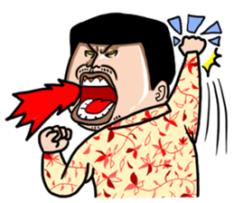 Nice flower shirt man sticker #4929783