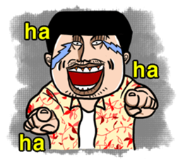 Nice flower shirt man sticker #4929787