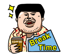 Nice flower shirt man sticker #4929790