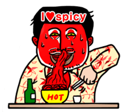 Nice flower shirt man sticker #4929792