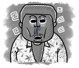 Nice flower shirt man sticker #4929795