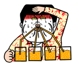 Nice flower shirt man sticker #4929796