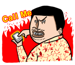 Nice flower shirt man sticker #4929799