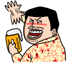 Nice flower shirt man sticker #4929800