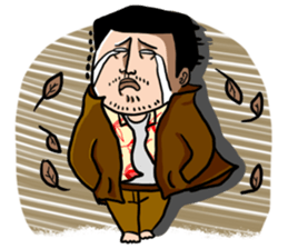 Nice flower shirt man sticker #4929802