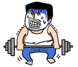 Nice flower shirt man sticker #4929803