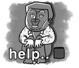 Nice flower shirt man sticker #4929805