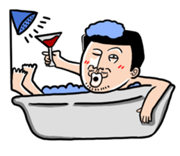 Nice flower shirt man sticker #4929809