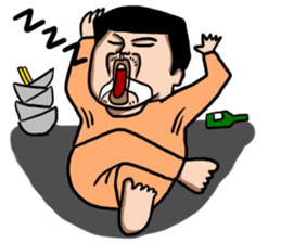 Nice flower shirt man sticker #4929810