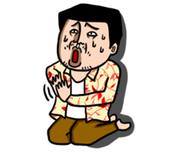 Nice flower shirt man sticker #4929811