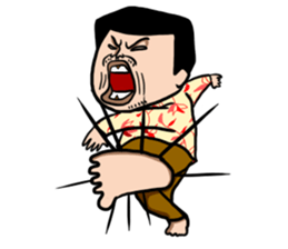 Nice flower shirt man sticker #4929814