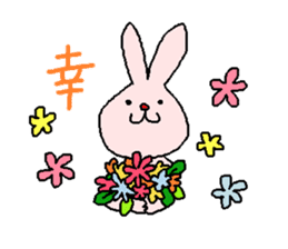one word rabbit sticker #4930462