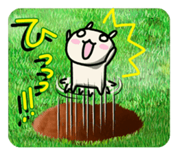 The rabbit which lives in an open field. sticker #4930822