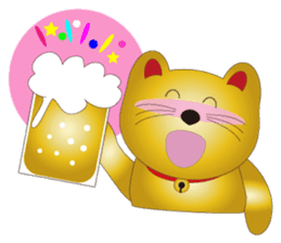 Happy Beckoning gold  cat vol.4 sticker #4932245