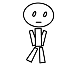 white stick human being basics sticker #4932744