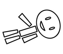 white stick human being basics sticker #4932758