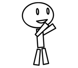 white stick human being basics sticker #4932760