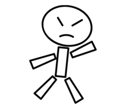 white stick human being basics sticker #4932761