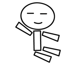 white stick human being basics sticker #4932764