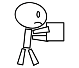 white stick human being basics sticker #4932775