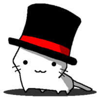 silk hat cat. sticker #4933742