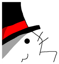 silk hat cat. sticker #4933774