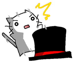 silk hat cat. sticker #4933775