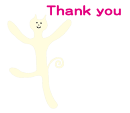 Happy & Thanks cat sticker #4934481