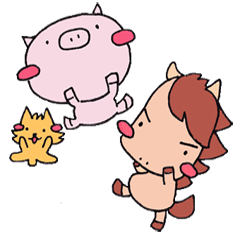 Little pig and little horse 4