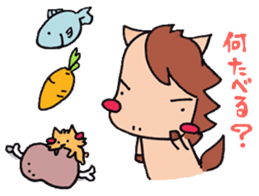 Little pig and little horse 4 sticker #4935027