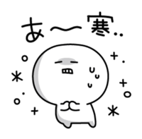 Yuru-Yuru Simple in Winter sticker #4935114