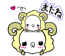 sheep full of love sticker #4935552