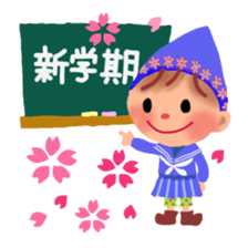 little chiple in spring sticker #4935822