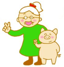 machiko grandma. sticker #4936040