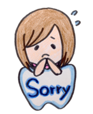 Molar and dental hygienist sticker #4936905