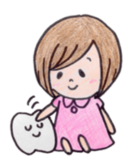 Molar and dental hygienist sticker #4936912