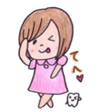 Molar and dental hygienist sticker #4936914