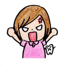 Molar and dental hygienist sticker #4936919