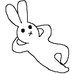 Expressionless rabbit's.