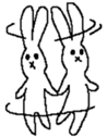 Expressionless rabbit's. sticker #4936971