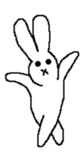 Expressionless rabbit's. sticker #4936973