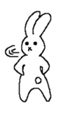 Expressionless rabbit's. sticker #4936974
