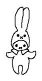 Expressionless rabbit's. sticker #4936977