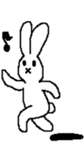 Expressionless rabbit's. sticker #4936981