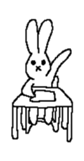 Expressionless rabbit's. sticker #4936983