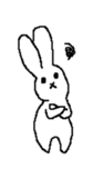 Expressionless rabbit's. sticker #4936986