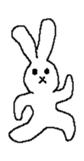 Expressionless rabbit's. sticker #4936989