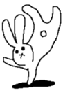Expressionless rabbit's. sticker #4936992
