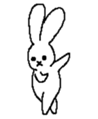 Expressionless rabbit's. sticker #4936993